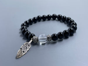 Clear Quartz Onyx Leaf
