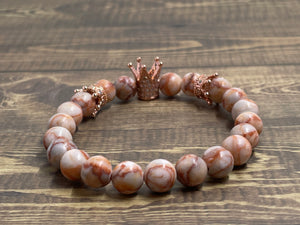 Pink Web Jasper Crown