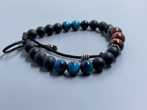 Blue/Red Tiger Eye & Onyx