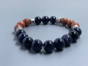 Blue Goldstone & Goldstone w/ Silver