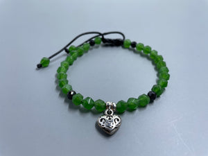 Green Jade Onyx Heart