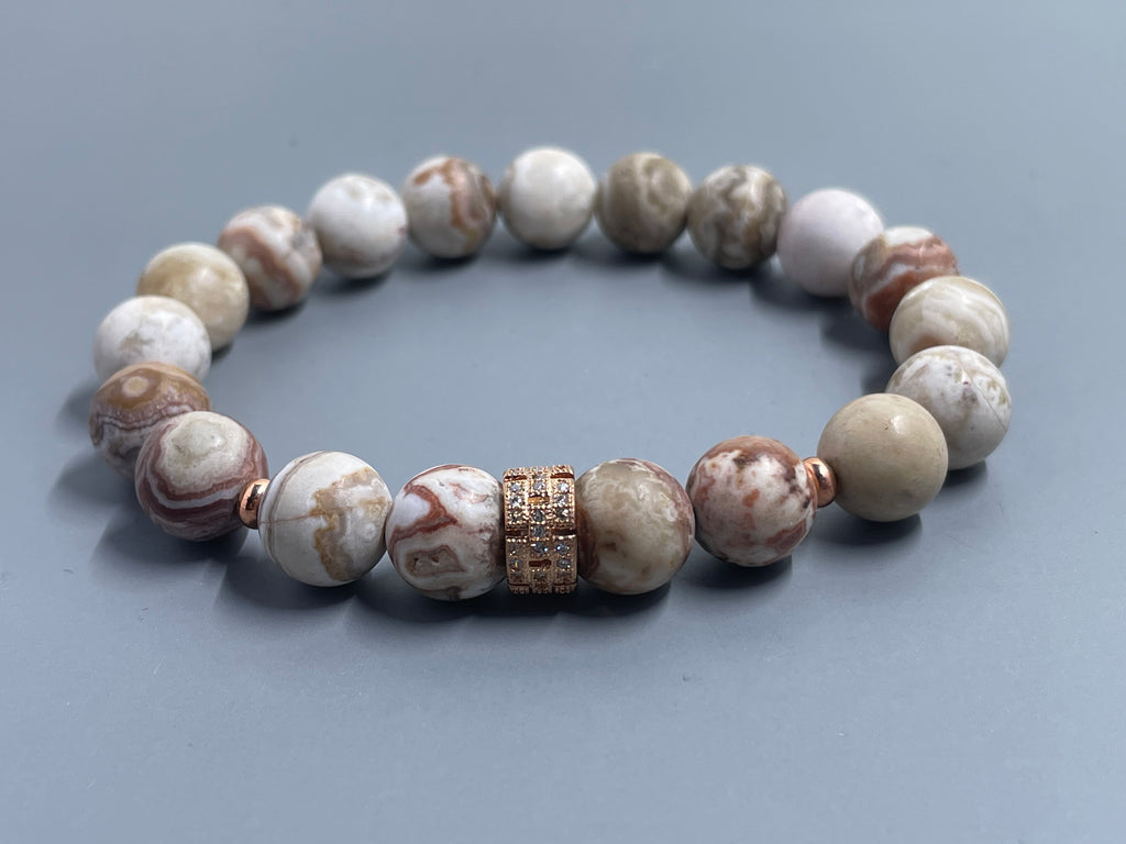 Rose Gold Mexican Crazy Lace Agate