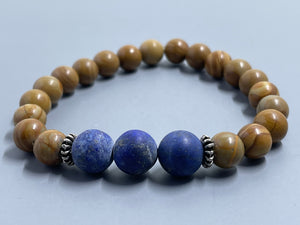 Tigerskin & Matte Lapis w/ Silver