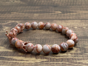 Pink Web Jasper Crown