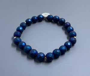Blue Hematite Hamsa