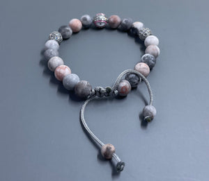 Pink Zebra Jasper Evil Eye