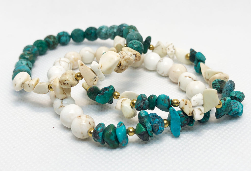 Natural Blue/Green & White Turquoise