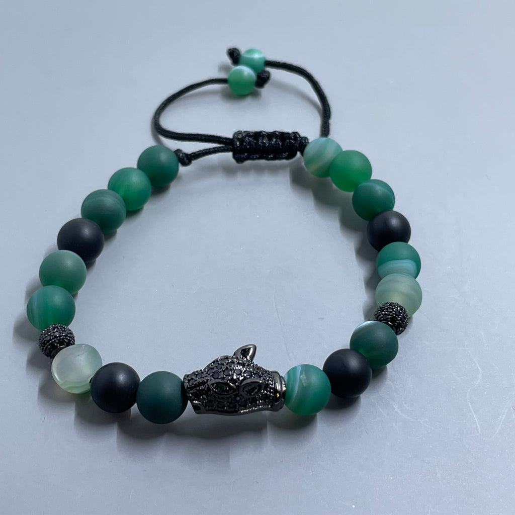 Green Banded Agate Onyx Panther