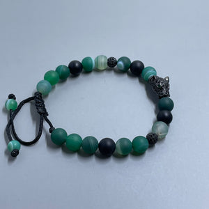 Green Banded Agate Onyx Panther