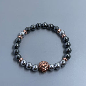 Hematite Rose Gold Lion
