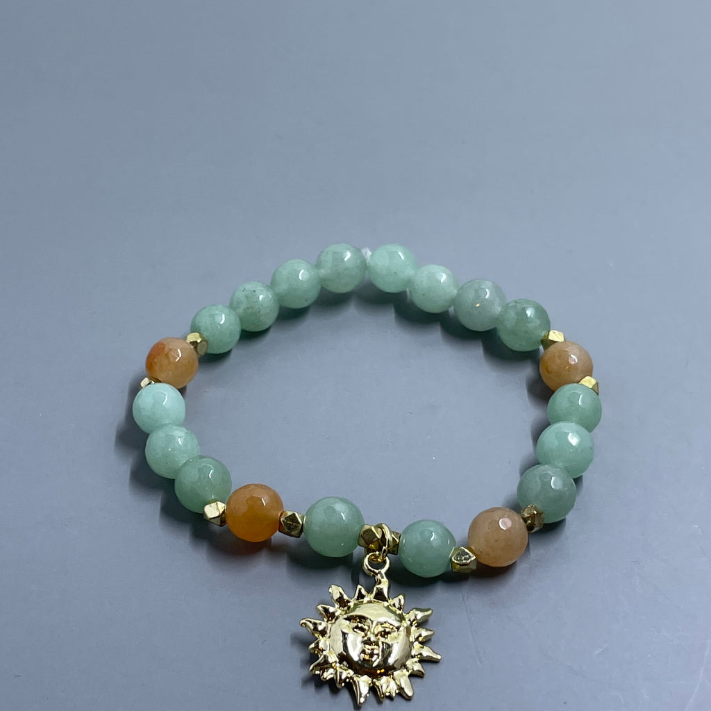 Green/ Orange Aventurine Sun